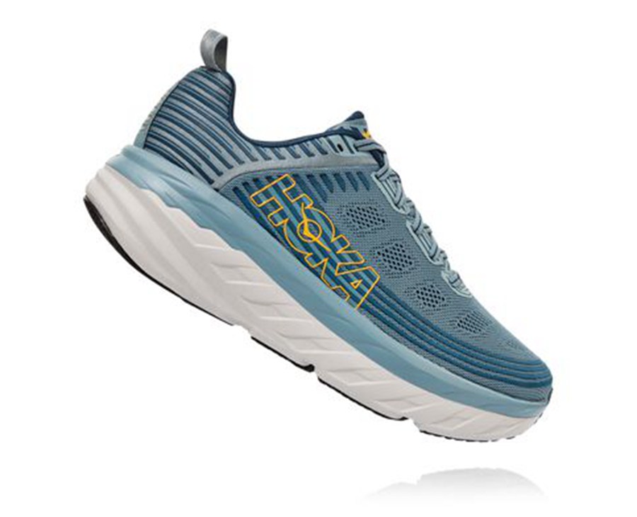 Hoka One One Koşu Ayakkabısı Erkek Mavi - Bondi 6 - EO8463075